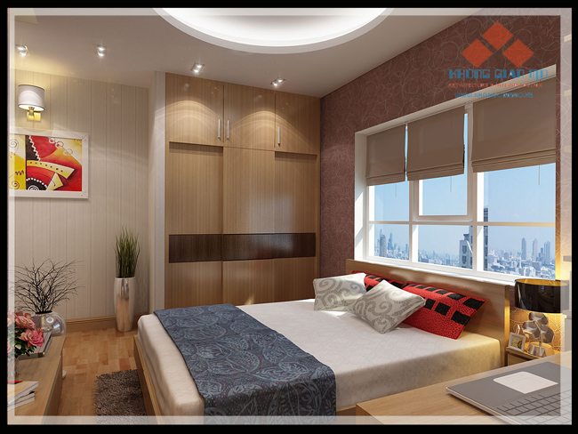 Thiết kế nội thất chưng cư Lạc Trung - Phòng ngủ Master - Anh Ngọc